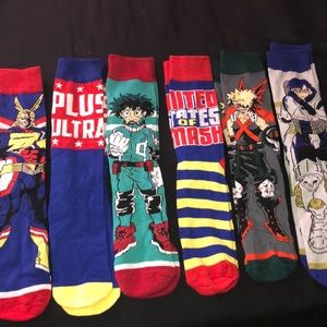 Men's My Hero Academia Socks, 6 Pack